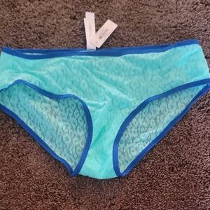 Blue Lace Trim Panties